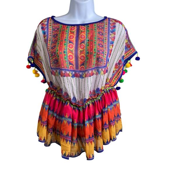 Anthropologie Preeti S Kapoor Banjara Bollywood Top‎ Est. Size S Statement Boho - Picture 1 of 9